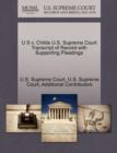 U S V. Childs U.S. Supreme Court Transcript of Record with Supporting Pleadings - Book