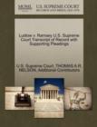 Ludlow V. Ramsey U.S. Supreme Court Transcript of Record with Supporting Pleadings - Book