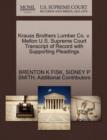 Krauss Brothers Lumber Co. V. Mellon U.S. Supreme Court Transcript of Record with Supporting Pleadings - Book