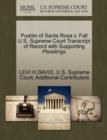Pueblo of Santa Rosa V. Fall U.S. Supreme Court Transcript of Record with Supporting Pleadings - Book