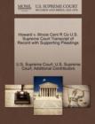 Howard V. Illinois Cent R Co U.S. Supreme Court Transcript of Record with Supporting Pleadings - Book