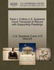Peck V. Collins U.S. Supreme Court Transcript of Record with Supporting Pleadings - Book