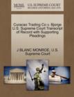 Curacao Trading Co V. Bjorge U.S. Supreme Court Transcript of Record with Supporting Pleadings - Book