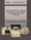 Winona & St P R Co V. Barney U.S. Supreme Court Transcript of Record with Supporting Pleadings - Book