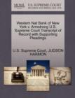 Western Nat Bank of New York V. Armstrong U.S. Supreme Court Transcript of Record with Supporting Pleadings - Book