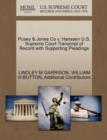 Pusey & Jones Co V. Hanssen U.S. Supreme Court Transcript of Record with Supporting Pleadings - Book