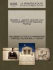 McMullen V. Lewis U.S. Supreme Court Transcript of Record with Supporting Pleadings - Book