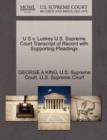 U S V. Luskey U.S. Supreme Court Transcript of Record with Supporting Pleadings - Book