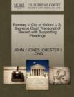 Ramsey V. City of Oxford U.S. Supreme Court Transcript of Record with Supporting Pleadings - Book