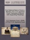 First National Bank of Xenia V. Stewart, Et Al. U.S. Supreme Court Transcript of Record with Supporting Pleadings - Book
