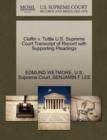 Claflin V. Tuttle U.S. Supreme Court Transcript of Record with Supporting Pleadings - Book