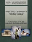 Ware V. Allen U.S. Supreme Court Transcript of Record with Supporting Pleadings - Book