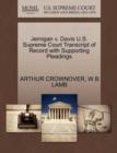 Jernigan V. Davis U.S. Supreme Court Transcript of Record with Supporting Pleadings - Book