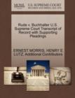 Rude V. Buchhalter U.S. Supreme Court Transcript of Record with Supporting Pleadings - Book