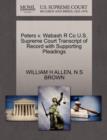 Peters V. Wabash R Co U.S. Supreme Court Transcript of Record with Supporting Pleadings - Book
