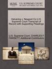 Helvering V. Newport Co U.S. Supreme Court Transcript of Record with Supporting Pleadings - Book