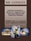 Petroleum Exploration V. Burnet U.S. Supreme Court Transcript of Record with Supporting Pleadings - Book
