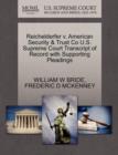 Reichelderfer V. American Security & Trust Co U.S. Supreme Court Transcript of Record with Supporting Pleadings - Book