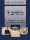 Wolfle V. U S U.S. Supreme Court Transcript of Record with Supporting Pleadings - Book