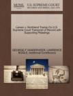 Larsen V. Northland Transp Co U.S. Supreme Court Transcript of Record with Supporting Pleadings - Book