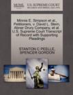 Minnie E. Simpson Et Al., Petitioners, V. David L. Stern, Abner Drury Company, Et Al. U.S. Supreme Court Transcript of Record with Supporting Pleadings - Book