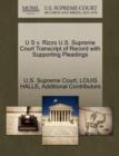 U S V. Rizzo U.S. Supreme Court Transcript of Record with Supporting Pleadings - Book