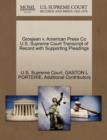 Grosjean V. American Press Co U.S. Supreme Court Transcript of Record with Supporting Pleadings - Book