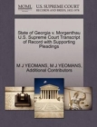 State of Georgia V. Morgenthau U.S. Supreme Court Transcript of Record with Supporting Pleadings - Book