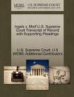 Ingels V. Morf U.S. Supreme Court Transcript of Record with Supporting Pleadings - Book