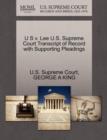 U S V. Lee U.S. Supreme Court Transcript of Record with Supporting Pleadings - Book