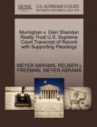 Murnighan V. Glen Sheridan Realty Trust U.S. Supreme Court Transcript of Record with Supporting Pleadings - Book