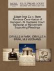 Edgar Bros Co V. State Revenue Commission of Georgia U.S. Supreme Court Transcript of Record with Supporting Pleadings - Book