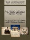 Buck V. Gallagher U.S. Supreme Court Transcript of Record with Supporting Pleadings - Book
