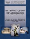 Fitch V. Moonier U.S. Supreme Court Transcript of Record with Supporting Pleadings - Book