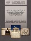 Clum V. Guardian Life Ins Co of America U.S. Supreme Court Transcript of Record with Supporting Pleadings - Book