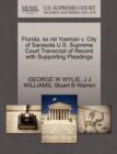 Florida, Ex Rel Yoeman V. City of Sarasota U.S. Supreme Court Transcript of Record with Supporting Pleadings - Book