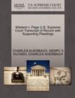 Wieland V. Page U.S. Supreme Court Transcript of Record with Supporting Pleadings - Book