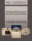 Independent Warehouse V. Dimino U.S. Supreme Court Transcript of Record with Supporting Pleadings - Book