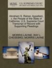 Abraham S. Ratner, Appellant, V. the People of the State of California. U.S. Supreme Court Transcript of Record with Supporting Pleadings - Book