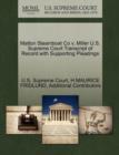 Matton Steamboat Co V. Miller U.S. Supreme Court Transcript of Record with Supporting Pleadings - Book