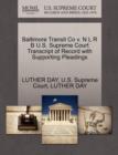 Baltimore Transit Co V. N L R B U.S. Supreme Court Transcript of Record with Supporting Pleadings - Book