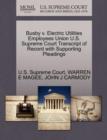 Busby V. Electric Utilities Employees Union U.S. Supreme Court Transcript of Record with Supporting Pleadings - Book