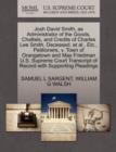 Josh David Smith, as Administrator of the Goods, Chattels, and Credits of Charles Lee Smith, Deceased, et al., Etc., Petitioners, V. Town of Orangetown and Max Friedman U.S. Supreme Court Transcript o - Book