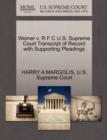 Weiner V. R F C U.S. Supreme Court Transcript of Record with Supporting Pleadings - Book