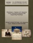 Whetstone V. Sauber U.S. Supreme Court Transcript of Record with Supporting Pleadings - Book