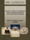 Downey V. Beck U.S. Supreme Court Transcript of Record with Supporting Pleadings - Book