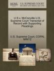 U S V. McConville U.S. Supreme Court Transcript of Record with Supporting Pleadings - Book