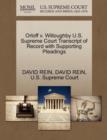 Orloff V. Willoughby U.S. Supreme Court Transcript of Record with Supporting Pleadings - Book
