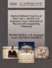 Marine Midland Trust Co of New York V. McGirl U.S. Supreme Court Transcript of Record with Supporting Pleadings - Book