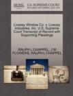 Livesay Window Co. V. Livesay Industries, Inc. U.S. Supreme Court Transcript of Record with Supporting Pleadings - Book